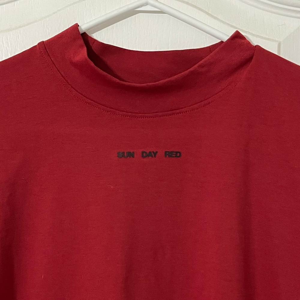 Sunday Long Sleeve Tee in Red